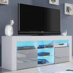 Tv Unit 145Cm Sideboard Cabinet Cupboard Tv Stand Living Room High Gloss Doors - thumbnail 4