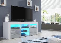 Tv Unit 145Cm Sideboard Cabinet Cupboard Tv Stand Living Room High Gloss Doors - thumbnail 5