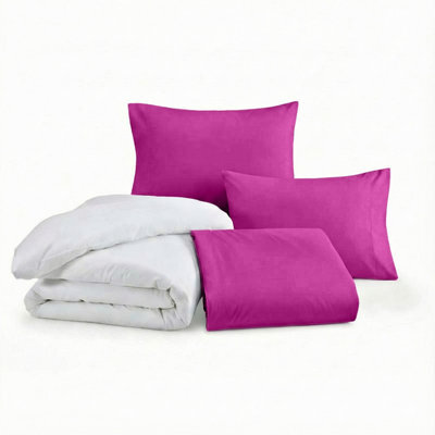 Ameha Duvet 13.5 Tog With Purple Duvet Cover & Matching Pillowcases, Breathable, Bedding Set, Double 200X200Cm - image 1