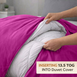 Ameha Duvet 13.5 Tog With Purple Duvet Cover & Matching Pillowcases, Breathable, Bedding Set, Double 200X200Cm - thumbnail 3