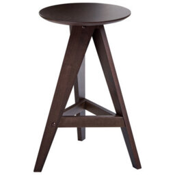 Beliani Set Of 2 Bar Stools Aroma Wood Dark Brown - thumbnail 5
