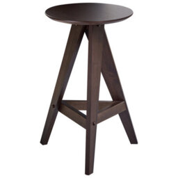 Beliani Set Of 2 Bar Stools Aroma Wood Dark Brown - thumbnail 4