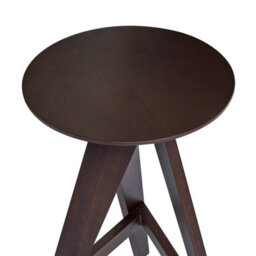 Beliani Set Of 2 Bar Stools Aroma Wood Dark Brown - thumbnail 6