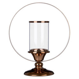 Orsina South Small Metal Candle Holder,boutique-Style Brass Finished Candle Stand,perfect Candelabra For Home Decor - thumbnail 5