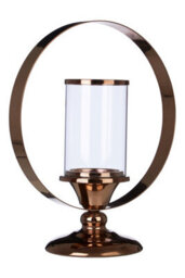 Orsina South Small Metal Candle Holder,boutique-Style Brass Finished Candle Stand,perfect Candelabra For Home Decor - thumbnail 2