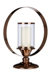 Orsina South Small Metal Candle Holder,boutique-Style Brass Finished Candle Stand,perfect Candelabra For Home Decor - thumbnail 3
