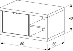 Affine Bathroom Wall Hung Vanity Unit White Basin Cabinet Storage Drawer Shelf 800mm - thumbnail 8