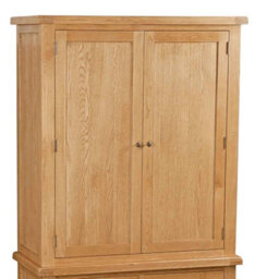 Zelah Oak Double Wardrobe With 3 Drawers - By Roseland Furniture - thumbnail 2
