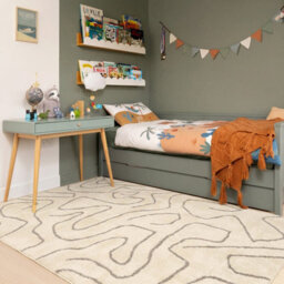 Loomed Cream Machine Washable Shaggy Soft Living Area Rug - 240 X 60Cm - thumbnail 2