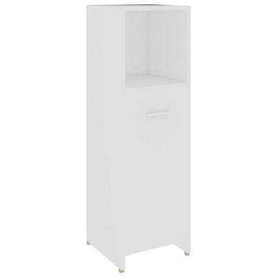 Berkfield Sturdy Bathroom Cabinet White 30X30X95 Cm Engineered Wood - image 1