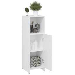 Berkfield Sturdy Bathroom Cabinet White 30X30X95 Cm Engineered Wood - thumbnail 4