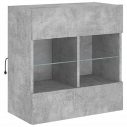 Berkfield Tv Wall Cabinet With Led Lights Concrete Grey 58.5X30X60.5 Cm - thumbnail 3