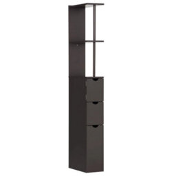 Tall Bathroom Cabinet Narrow Storage Unit Shelving Drawer Cupboard - thumbnail 1