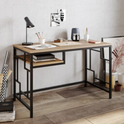 Decorotika Victory Study And Writing Desk Black & Walnut - thumbnail 2