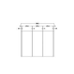 Homestylestore White Wall Mounted 3 Mirrored Door Bathroom Cabinet 899 X 650mm - thumbnail 2