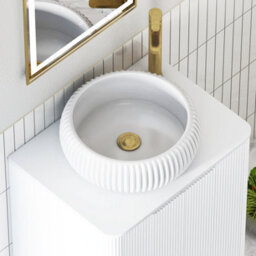 Royal Bathrooms Avenza 600mm Matte White Wall Hung Bathroom Countertop Vanity Unit 1 Drawer With Milan Basin - thumbnail 7