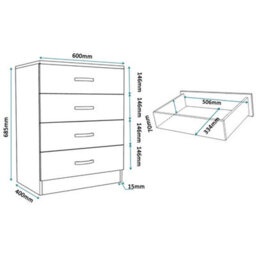 White Bedroom Furniture Chest Of Drawer - thumbnail 7