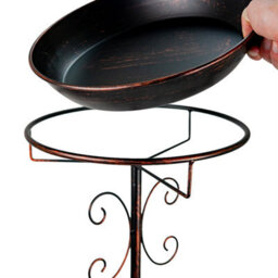 Woodside Vintage Metal Bird Bath & Feeder - Garden Bird Water & Feeding Station - thumbnail 2