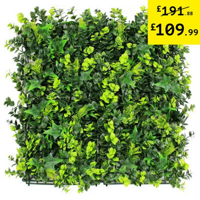 Pack Of 12 Best Artificial Ivy Fern Hedging 50Cm X 50Cm Mats (3 Square Metres) - image 1