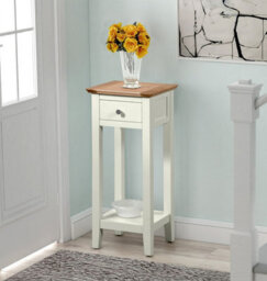 Hallowood Furniture Clifton Oak Painted Small Telephone Table - thumbnail 1