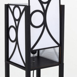 Living And Home 160Cm E27 Base Geometric Pattern Wooden Floor Lamp Floor Light With Storage Shelves And Foot Switch For Bedroom Living Room - thumbnail 8