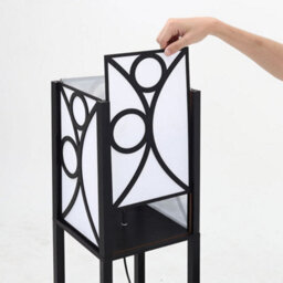Living And Home 160Cm E27 Base Geometric Pattern Wooden Floor Lamp Floor Light With Storage Shelves And Foot Switch For Bedroom Living Room - thumbnail 4