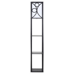 Living And Home 160Cm E27 Base Geometric Pattern Wooden Floor Lamp Floor Light With Storage Shelves And Foot Switch For Bedroom Living Room - thumbnail 3