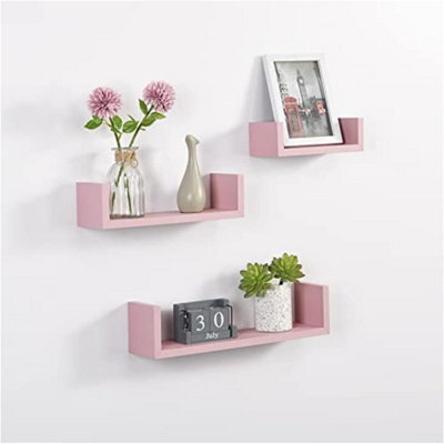 Spot On Dealz Harmony Shelf Set Of 3 Floating Wall Shelves Shelving Unit Storage Living Room Bedroom - image 1