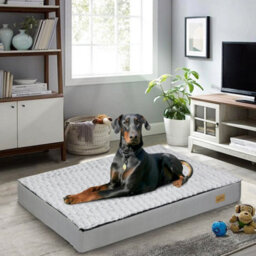 Bingopaw 95X70X8Cm Memory Foam Platform Dog Bed Orthopedic Pet Bed Mattress Kennel Crate Pad