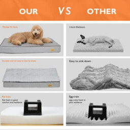 Bingopaw 95X70X8Cm Memory Foam Platform Dog Bed Orthopedic Pet Bed Mattress Kennel Crate Pad - thumbnail 9