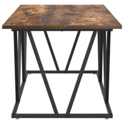 Berkfield Coffee Table - Smoked Oak - 100X50X40 Cm - Engineered Wood And Metal - thumbnail 5