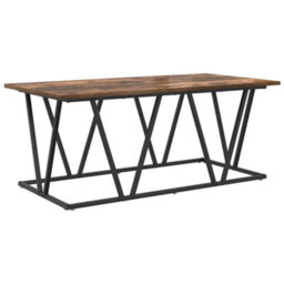Berkfield Coffee Table - Smoked Oak - 100X50X40 Cm - Engineered Wood And Metal - thumbnail 2