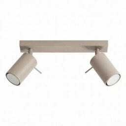 Luminosa Lighting Luminosa Ring Twin Ceiling Spotlight Taupe 2X Gu10