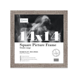 14X14 Walnut Ornate Picture Frame (35.6 X 35.6Cm) Poster, Photo, Artwork, Gallery Wall Or Print - thumbnail 1