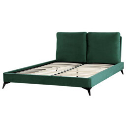 Beliani Bed Velvet Melle 160 X 200 Cm (Eu King Size) Emerald Green - thumbnail 6