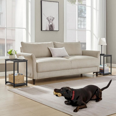 Songmics Metal Frame Duo, Two-Tier Side Tables For Living Space, Misty Grey And Classic Black - image 1