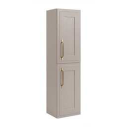 Heze Furniture Classic Tall Bathroom 2 Door Wall Cabinet - Cashmere - thumbnail 2