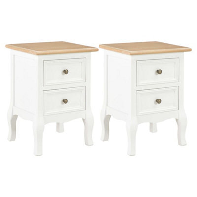Berkfield Bedside Cabinet 2 Pcs White 35X30X49 Cm Mdf - image 1