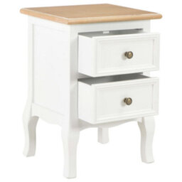 Berkfield Bedside Cabinet 2 Pcs White 35X30X49 Cm Mdf - thumbnail 3