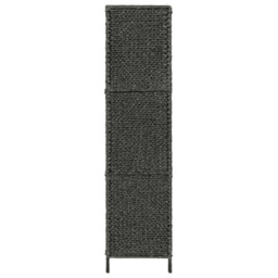 Berkfield Durable 5-Panel Room Divider Black 193X160 Cm Water Hyacinth - thumbnail 4