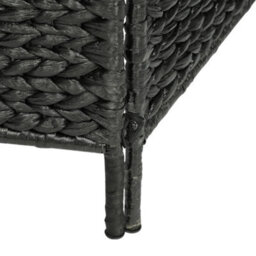 Berkfield Durable 5-Panel Room Divider Black 193X160 Cm Water Hyacinth - thumbnail 6