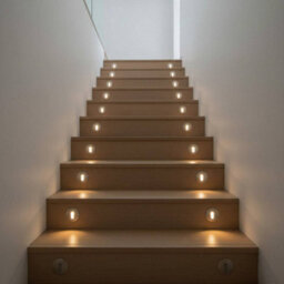 Ultra Beam Lighting Ultrabeam Round Mini Recessed Indoor Wall Light - Step And Stair Riser Light 1 Watt Led Brushed Aluminium Finish - thumbnail 4