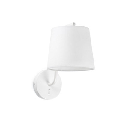 Luminosa Lighting Luminosa Berni 1 Light Indoor Wall Lamp White, E27 - image 1