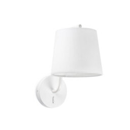 Luminosa Lighting Luminosa Berni 1 Light Indoor Wall Lamp White, E27 - thumbnail 1