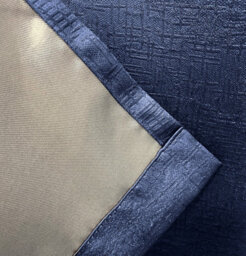 Enhanced Living Vogue Navy 46 X 90 Inch (117X229Cm) Eyelet Thermal Noise Reducing Dim Out Curtains (Pair) - thumbnail 4