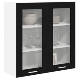 Walplus Hanging Cabinet Riga Black Oak 80 X 31 X 80 Cm Engineered Wood - thumbnail 3