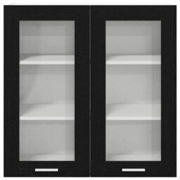 Walplus Hanging Cabinet Riga Black Oak 80 X 31 X 80 Cm Engineered Wood - thumbnail 6