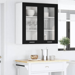 Walplus Hanging Cabinet Riga Black Oak 80 X 31 X 80 Cm Engineered Wood - thumbnail 4