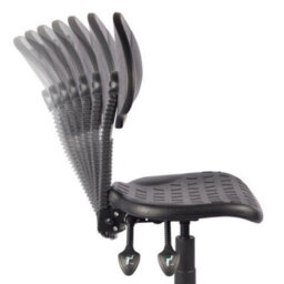 Chrome Polyurethane Draughtsman Chair - thumbnail 2