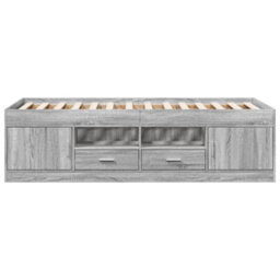 Berkfield Daybed With Drawers Without Mattress Grey Sonoma 100X200 Cm - thumbnail 4